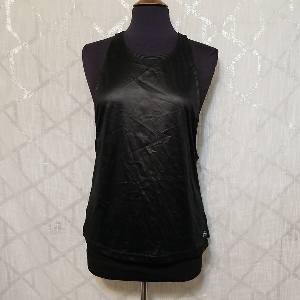 Splits59 Tank Top Womens Size Medium Black Polyester Workout